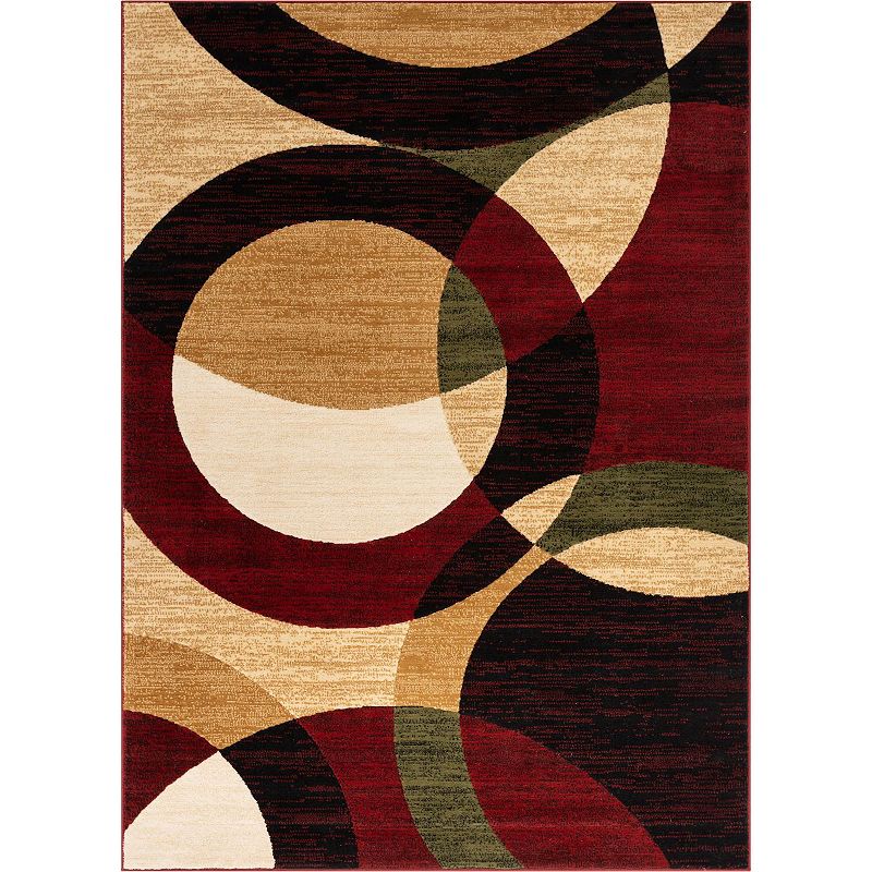 Well Woven Dulcet Bingo Contemporary Geometric Area Rug, Red, 9X12.5 Ft