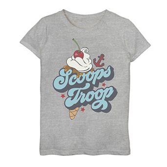 Girls 7-16 Netflix Stranger Things Scoops Troop Logo Graphic Tee