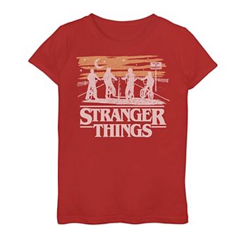 Girls 7-16 Netflix Stranger Things Night Silhouettes Graphic Tee