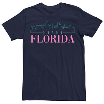 Men's Miami Florida Skyline Line Art Tee
