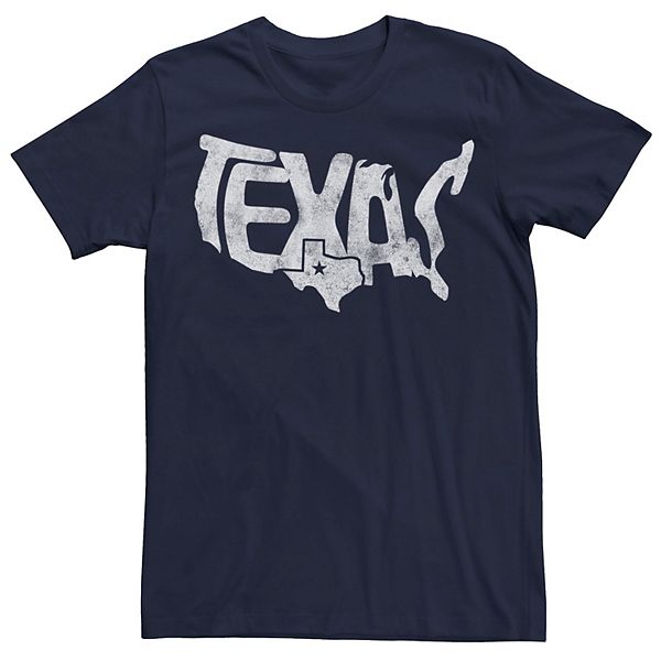 Men's Texas Lonestar Map Destination Text Tee