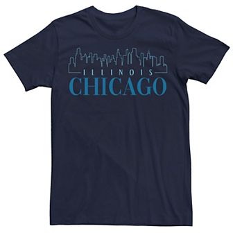 Men's Chicago Illinois Skyline Line Art Tee