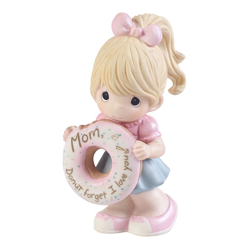 Precious Moments Girl With Donut Figurine Table Decor, Multicolor