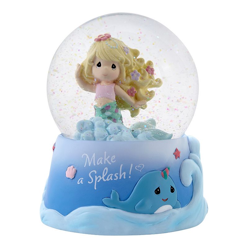 Precious Moments Make A Splash Mermaid Musical Snow Globe, Multicolor
