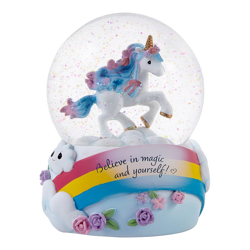 Precious Moments Believe In Magic Unicorn Musical Snow Globe, Multicolor