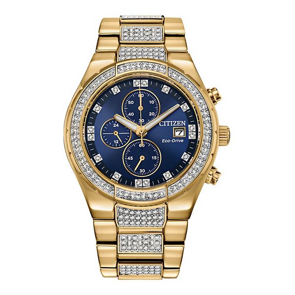 Men's Citizen Eco-Drive Crystal Chronograph Watch - CA0752-58L