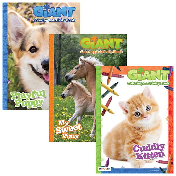 Giant 3 Pack Bundle Of Activity Coloring Books