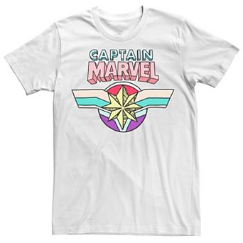 Men's Marvel Captain Marvel Cartoon Style Logo Tee