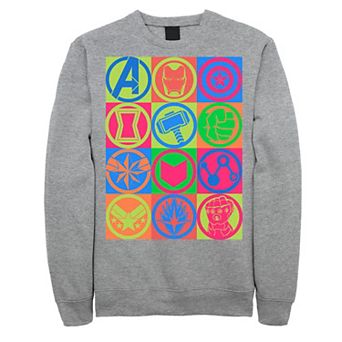 Men's Marvel Avengers: Endgame Colorful Symbol Box Up Sweatshirt