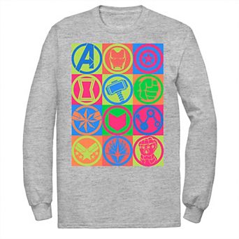 Men's Marvel Avengers: Endgame Colorful Symbol Box Up Tee