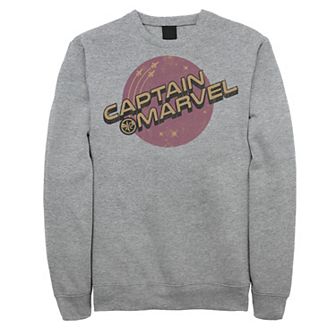 Men's Marvel Captain Marvel Purple Planet Logo Sweatshirt
