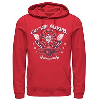 Men's Marvel Marvel Captain Marvel Shield Plaque Logo Hoodie