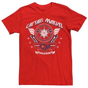 Men's Marvel Marvel Captain Marvel Shield Plaque Logo Tee
