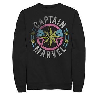 Men's Marvel Captain Marvel '90s Style Logo Sweatshirt