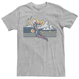 Men's Marvel Captain Marvel Retro Sunset Tee