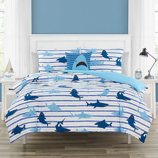 Threaded Shark Party Comforter Set