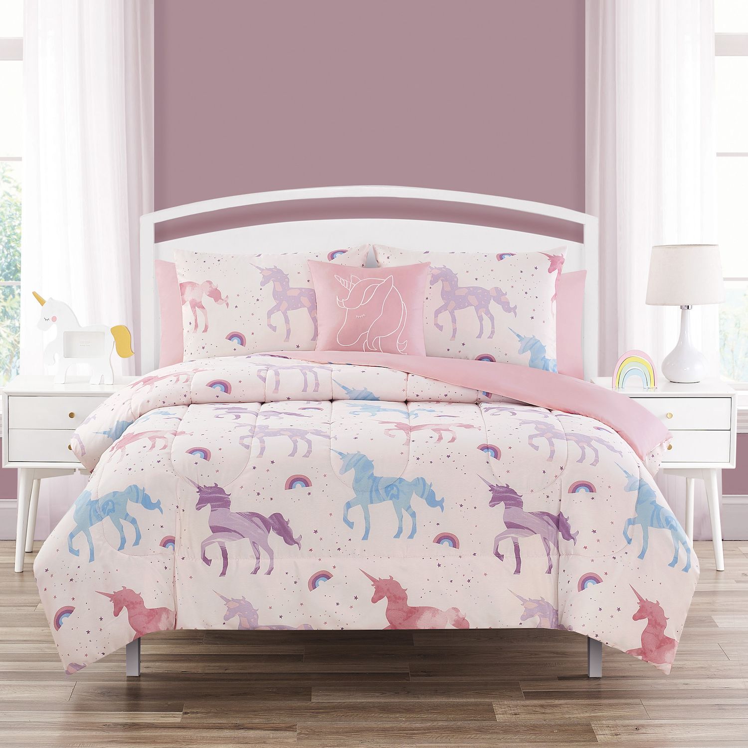 a unicorn bed set
