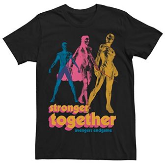 Men's Marvel Avengers Endgame Stronger Together Neon Lineup Tee