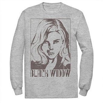Men's Marvel Black Widow Tie Dye Line Art Tee