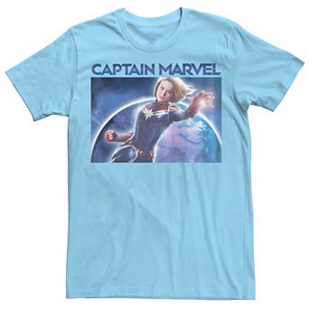 Men's Marvel Captain Marvel Photo Galactic Poster Tee