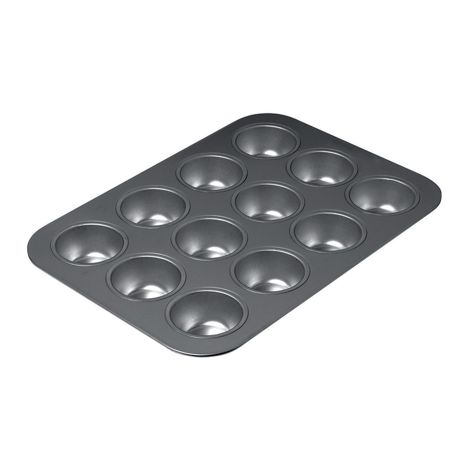 Baker's Secret Nonstick Carbon Steel Muffin Pan, 12 Cups, Gray, Size: 12cup