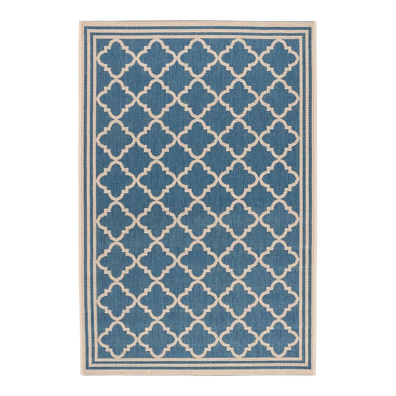 Safavieh Beach House Leah Indoor Outdoor Rug, Blue, 4X6 Ft