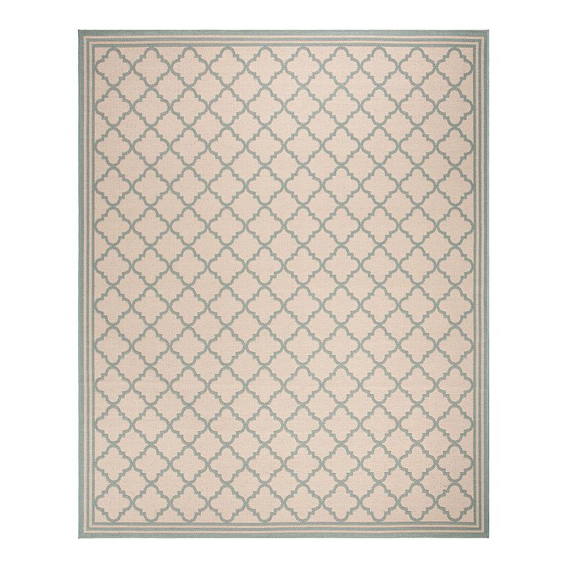 Safavieh Beach House Leah Indoor Outdoor Rug, White, 6.5 Ft Sq