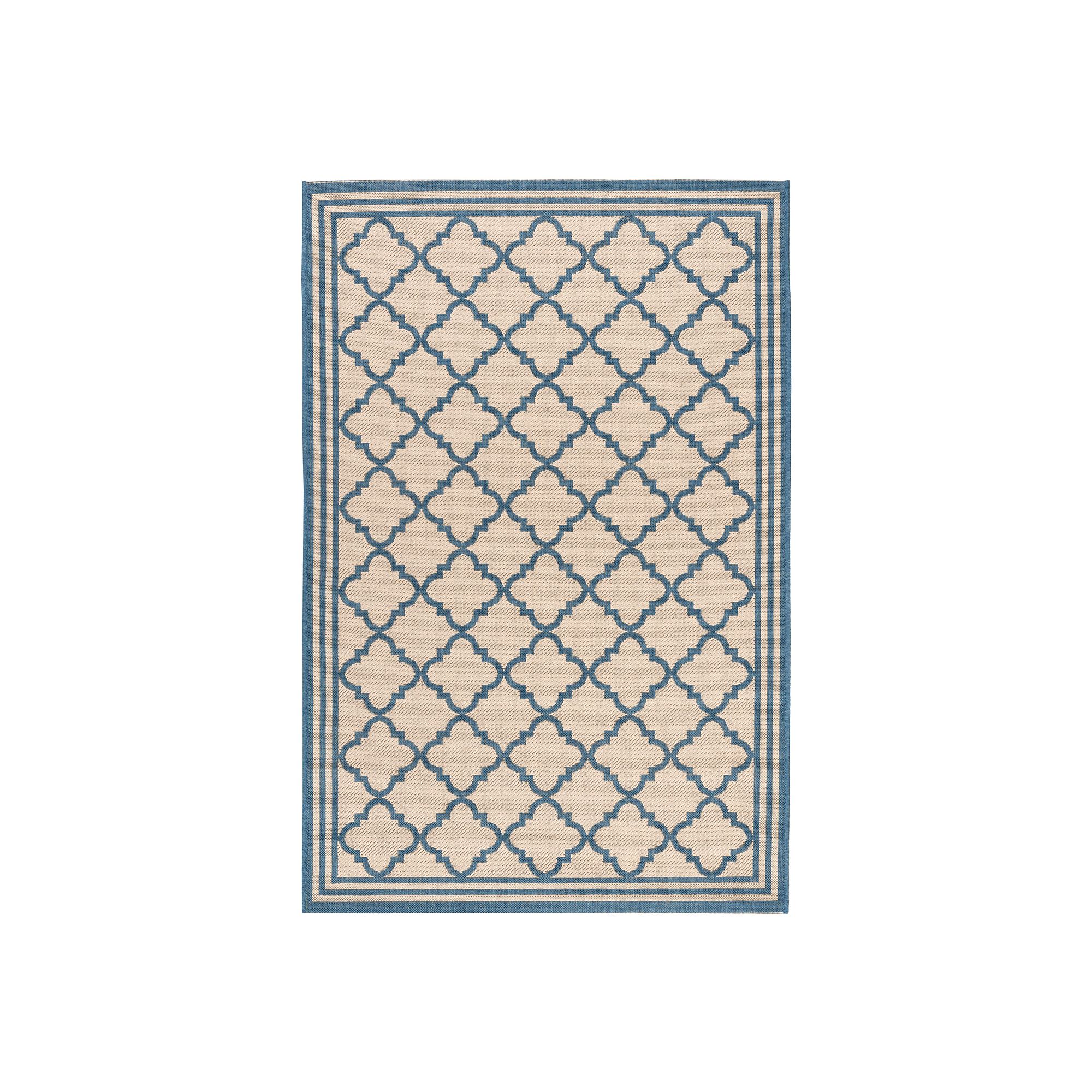 Safavieh Beach House Leah Indoor Outdoor Rug, Ivory Teal