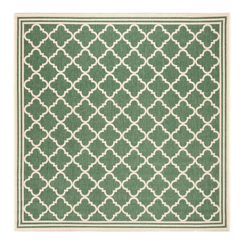 Safavieh Beach House Leah Indoor Outdoor Rug, Green, 6.5 Ft Sq