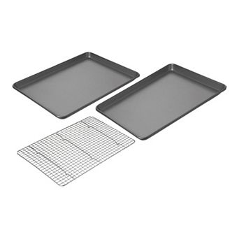 Chicago Metallic Professional Nonstick Cookie Pan Set with Cooling Rack