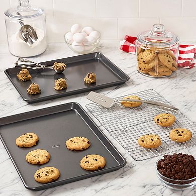 Chicago Metallic Professional Nonstick Cookie Pan Set with Cooling Rack