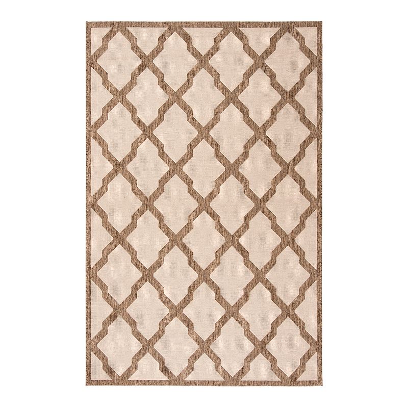 Safavieh Beach House Skylar Indoor Outdoor Rug, White, 5X7.5 Ft