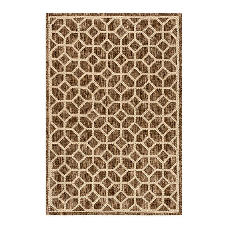 Safavieh Beach House Bella Indoor Outdoor Rug, Beig/Green, 8X10 Ft
