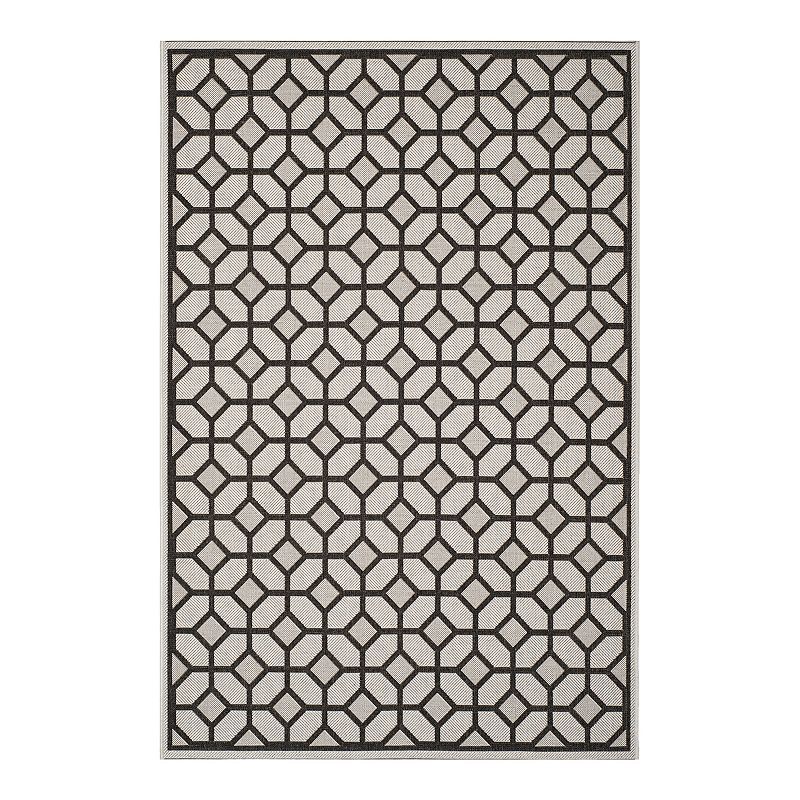 Safavieh Beach House Bella Indoor Outdoor Rug, Light Grey, 5X7.5 Ft