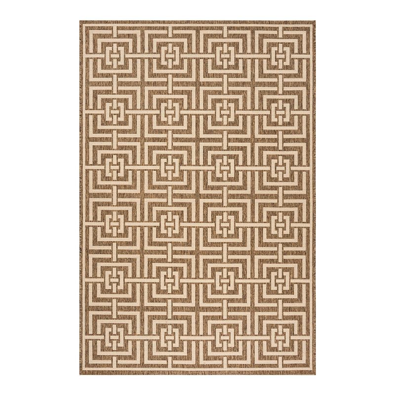 Safavieh Beach House Sadie Indoor Outdoor Rug, Beig/Green, 8X10 Ft