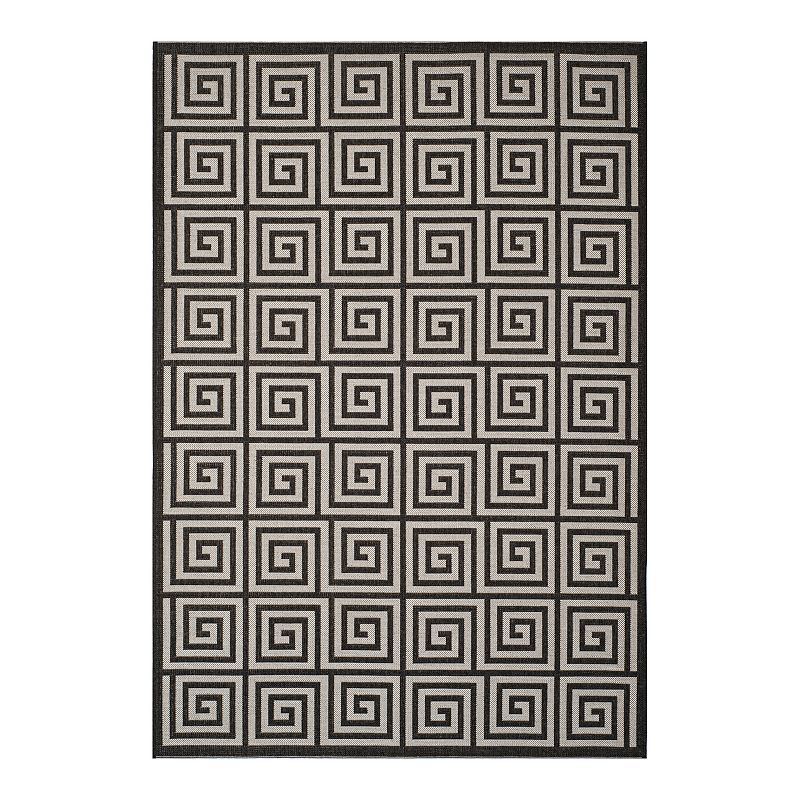 Safavieh Beach House Hazel Indoor Outdoor Rug, Light Grey, 5X7.5 Ft
