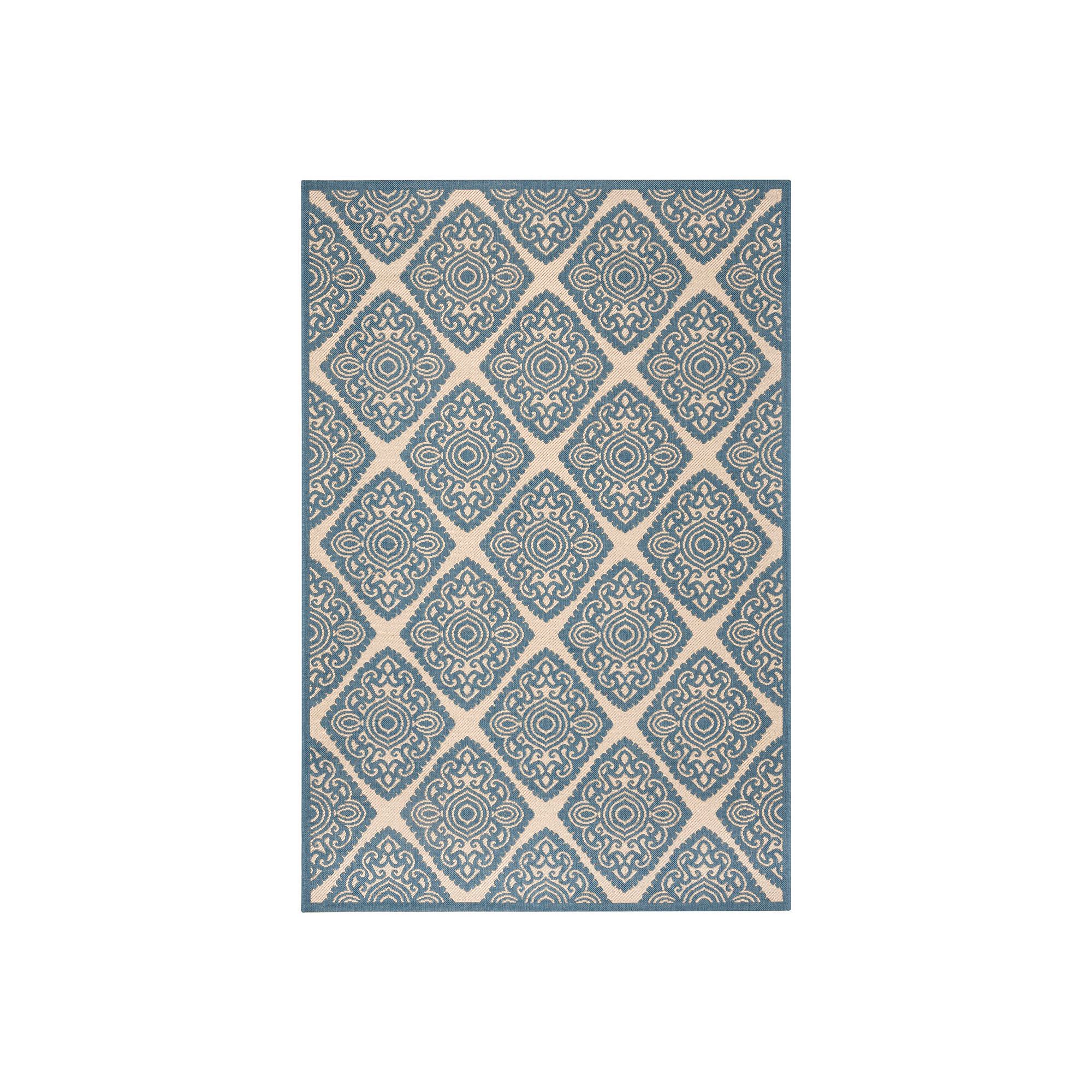 Safavieh Beach House Alexa Indoor Outdoor Rug, Aqua Ivory