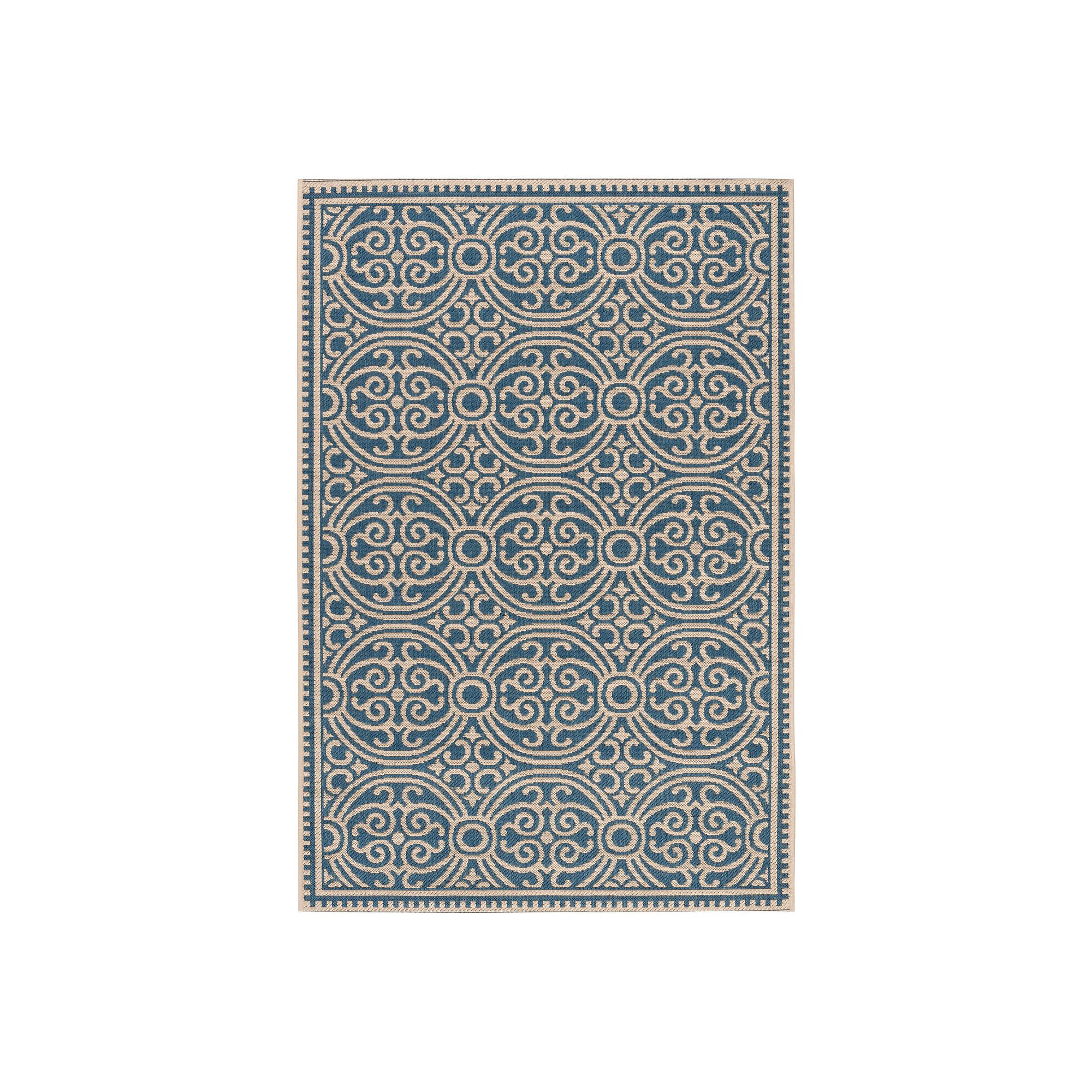 Safavieh Beach House Maya Indoor Outdoor Rug, Blue Ivory