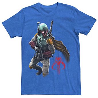 Men's Star Wars Boba Fett Grunge Profile Tee