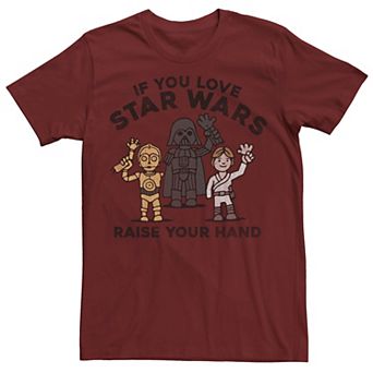 Men's Star Wars Raise Your Hand Doodle Sketch Tee