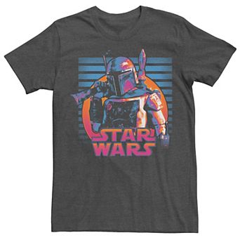 Men's Star Wars Distressed Neon Boba Fett Tee