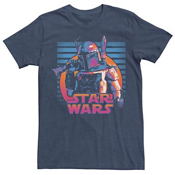 Men's Star Wars Distressed Neon Boba Fett Tee