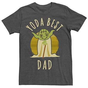 Men's Star Wars "Yoda Best Dad" Cartoon Yoda Tee