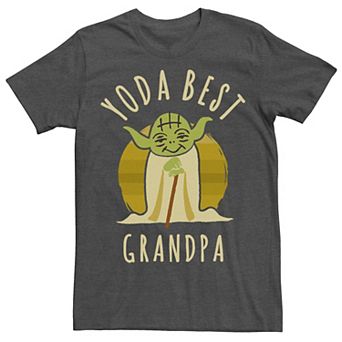 Men's Star Wars "Yoda Best Grandpa" Cartoon Yoda Tee