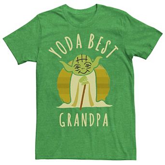 Men's Star Wars "Yoda Best Grandpa" Cartoon Yoda Tee