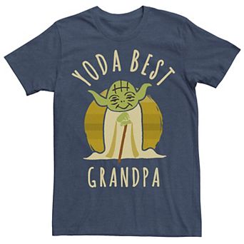 Men's Star Wars "Yoda Best Grandpa" Cartoon Yoda Tee