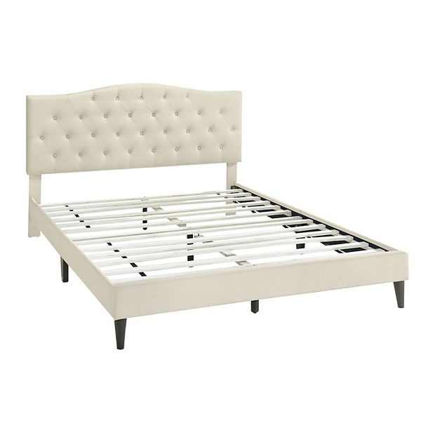 Pulaski Tufted Arch Upholstered Queen, Queen Platform Bed With Fabric Headboard