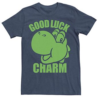 Men's Nintendo Super Mario St. Patty's Yoshi Good Luck Charm Tee