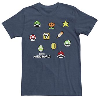 Men's Super Mario 8-Bit Items Tee
