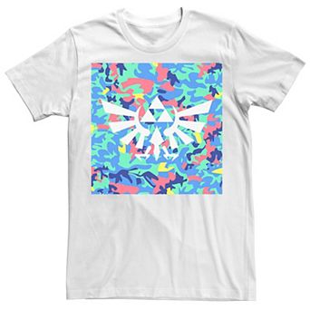 Men's Zelda Neon Camouflage Crest Tee